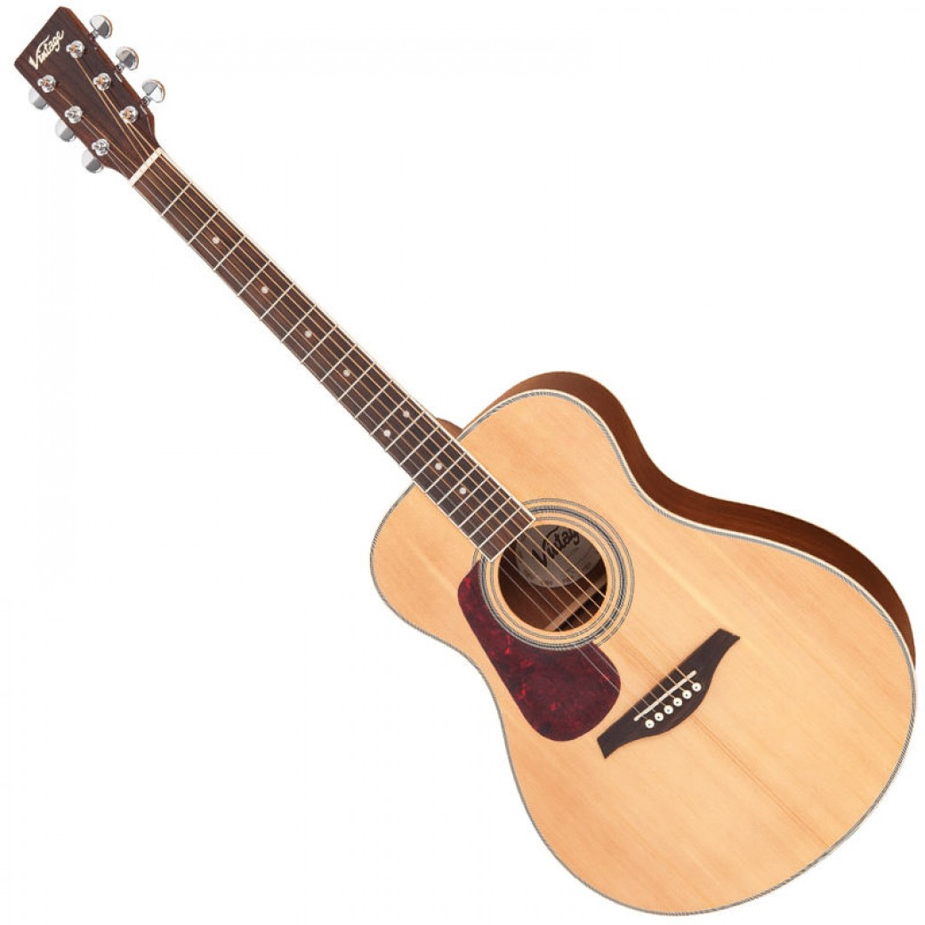 Vintage LH-V300 Natural Left Handed Acoustic Guitar by JHS ...