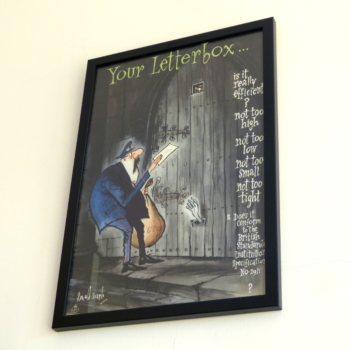 1962 GPO public information poster "Your Letterbox...is it efficent