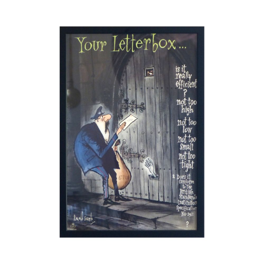 1962 GPO public information poster "Your Letterbox...is it efficent