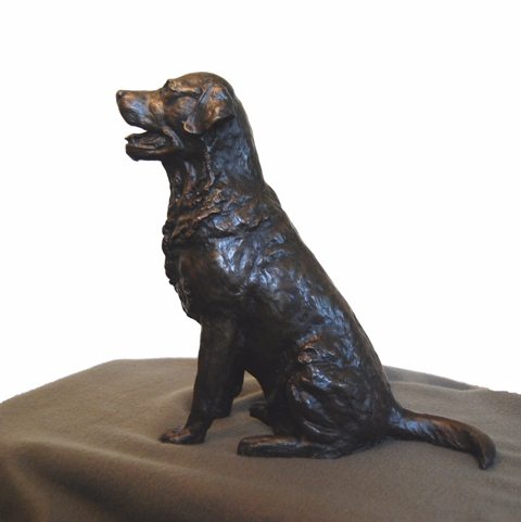Bronze Labrador Happy Friend sculpture by JOEL