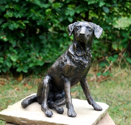 Bronze Labrador sculpture by JOEL