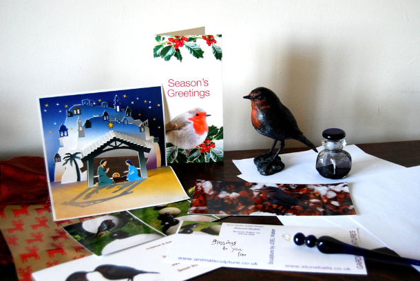 Bronze Robin part of the Christmas Table by JOEL