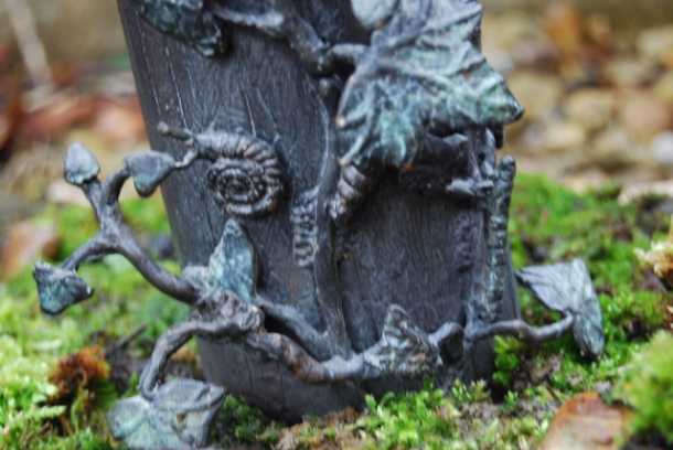Bronze snail & Ivy by Sculptress JOEL