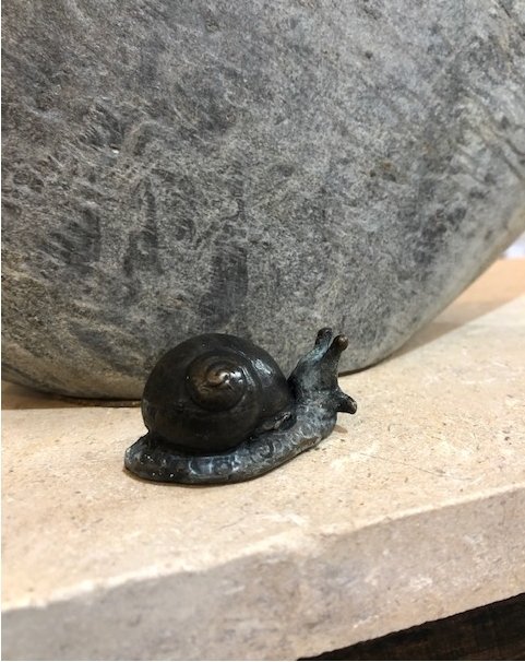 Bronze Snail on Stone