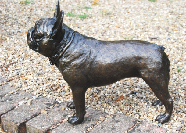 Bronze Statue of dog portrait by JOEL