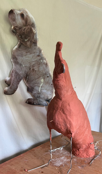 Clay Statue increased clay front view by JOEL