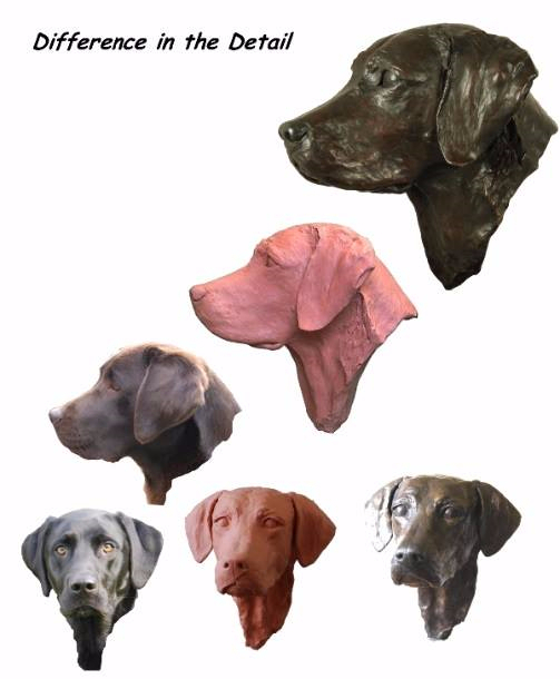 Difference in Detail - Labrador Sculptures by JOEL