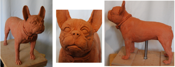 Dog Commission sculpture progress by JOEL