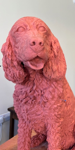 dog, statue, clay, sculpture, JOEL