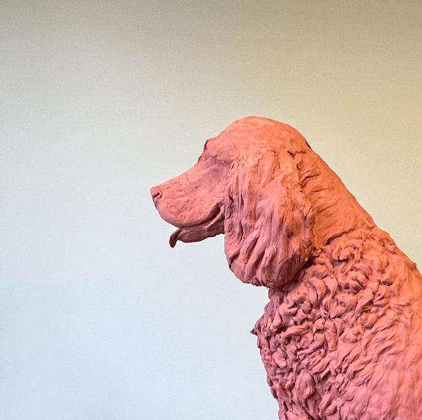 dog, statue, clay, sculpture, JOEL