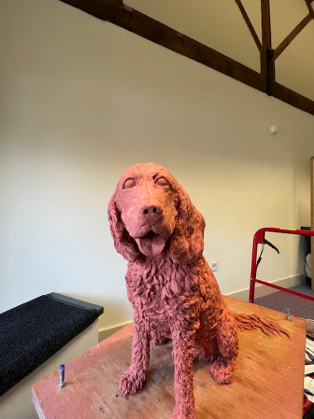 dog, statue, clay, sculpture, JOEL