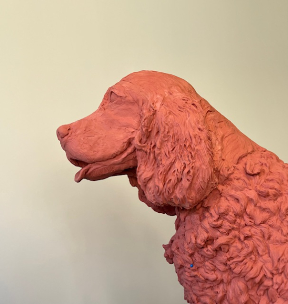 dog, statue, clay, sculpture, JOEL