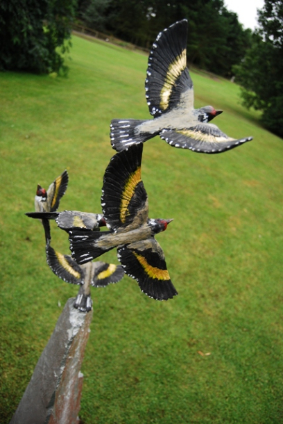 Flock of Goldfinches in Bronze
