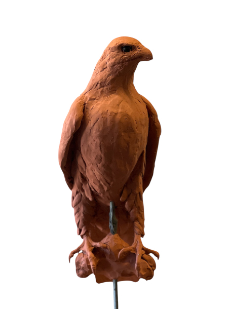 Gyr Sculpture Clay progress  wings midway by JOEL