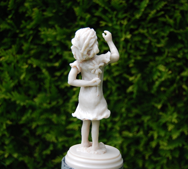Hope figurine in white by JOEL rear view