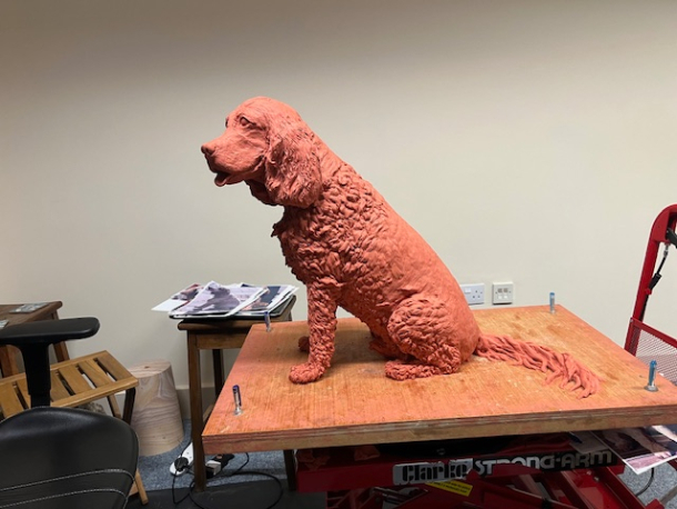 Jasper Clay Statue more progress continued  JOEL
