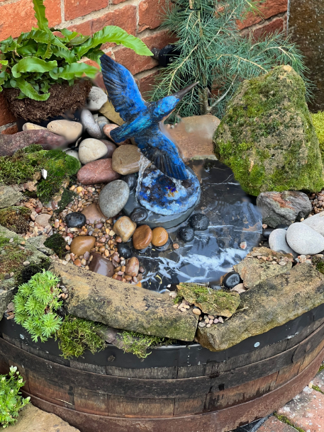 Kingfisher bronze feature by JOEL