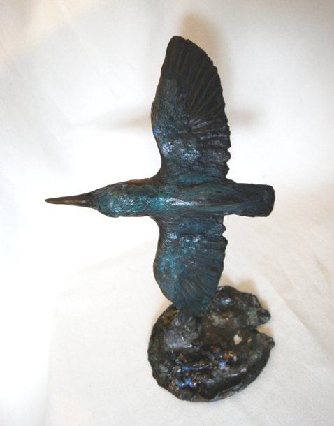 Kingfisher Bronze Startling Bird by JOEL