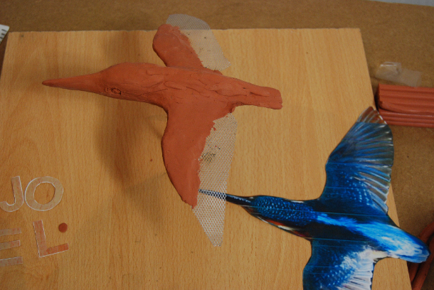 Kingfisher Sculpture by JOEL Early Stage