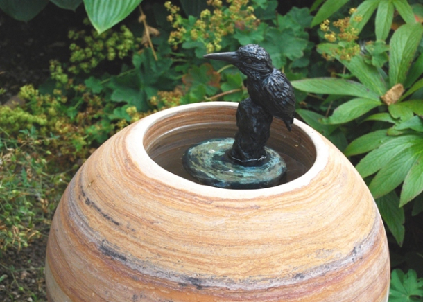 Kingfisher Water Sphere Showing Rainbow Sandstone
