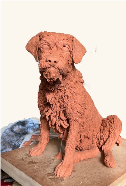 Millie dog clay bib hair additions by JOEL