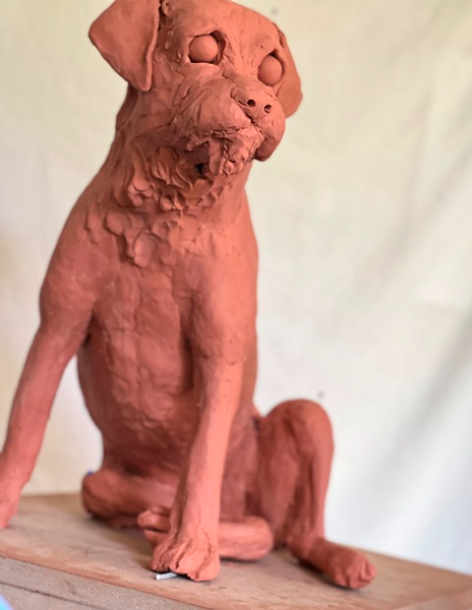Millie Dog Statue progress