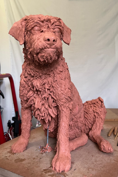 Millie Statue clay last details by Sculptress JOEL