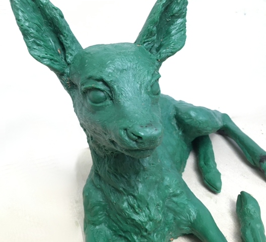 PEACE Fawn close up in wax stage