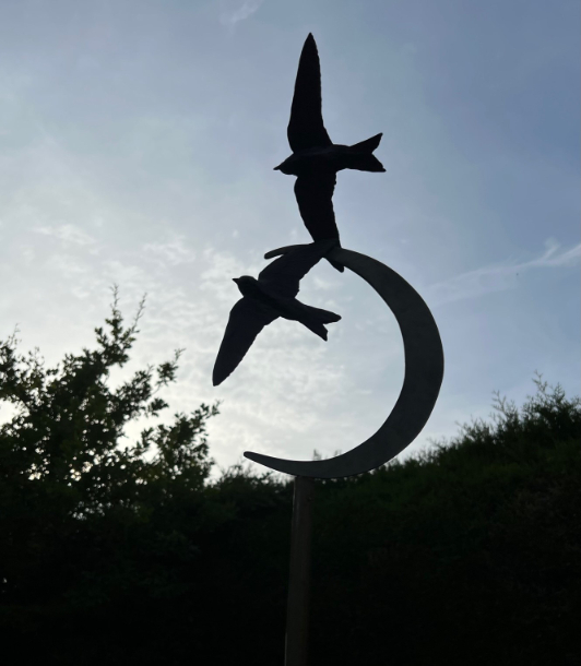 Purple Martin bird sculpture Commission by JOEL