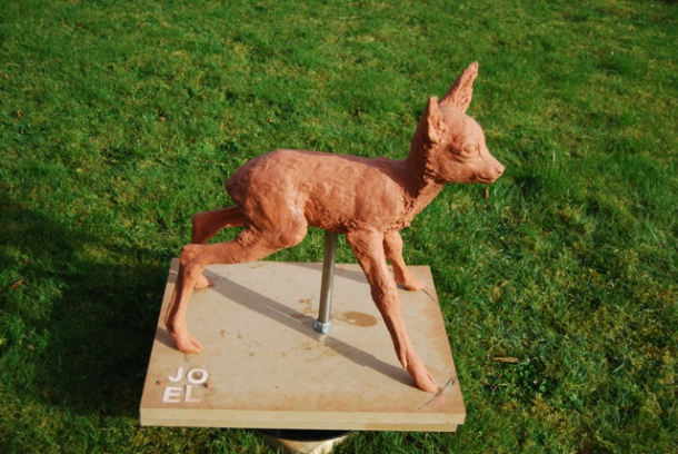 Roe Deer Fawn HOPE ready to go to the foundry
