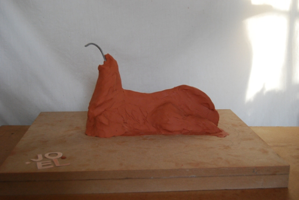 Roe Deer Fawn Lying Down clay by JOEL progress