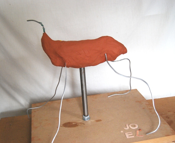 Roe Deer Fawn Standing clay by JOEL 