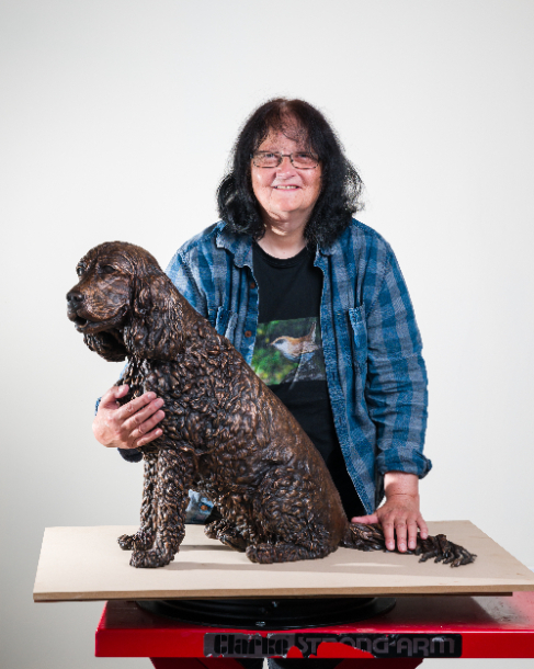 Sculptress JOEL and Jasper Bronze Statue