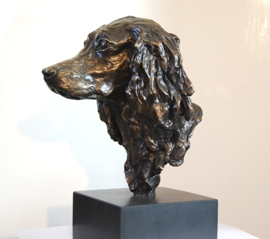 Side View  Working Cocker Spaniel Bronze by JOEL