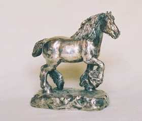 Silver Shire Horse by Sculptress JOEL