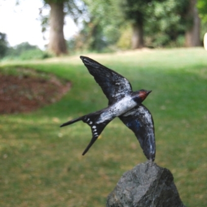 Single Swallow mounted on Green Aventurine as a ga