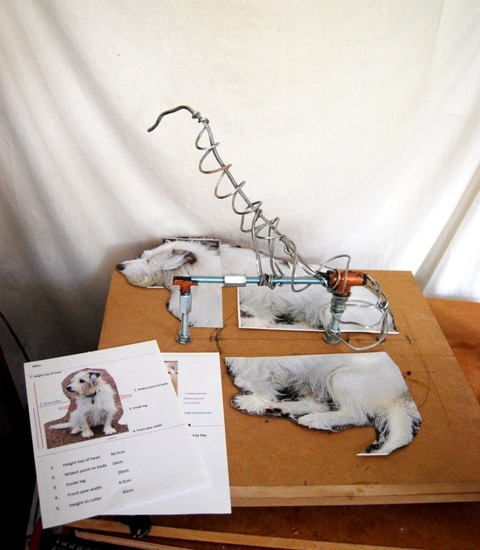 Study for dog sculpture