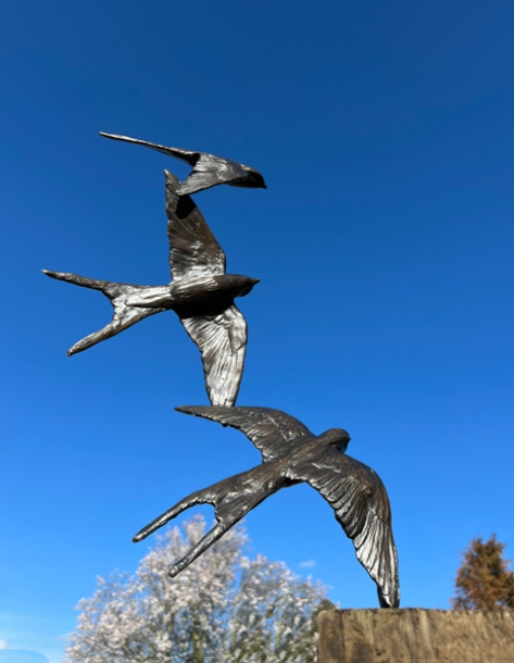 Three Swallow Flight against the Sky by JOEL 2