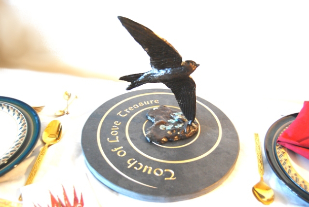Touch Love Treasure  House Martin on the Table
