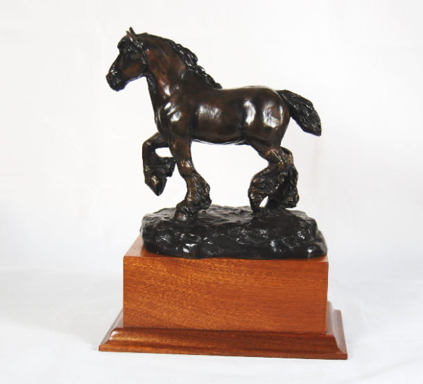 Trotting Shire Horse on Trophy Plinth