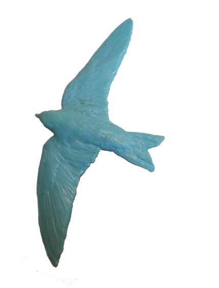 Wax stage of House Martin sculpture by JOEL