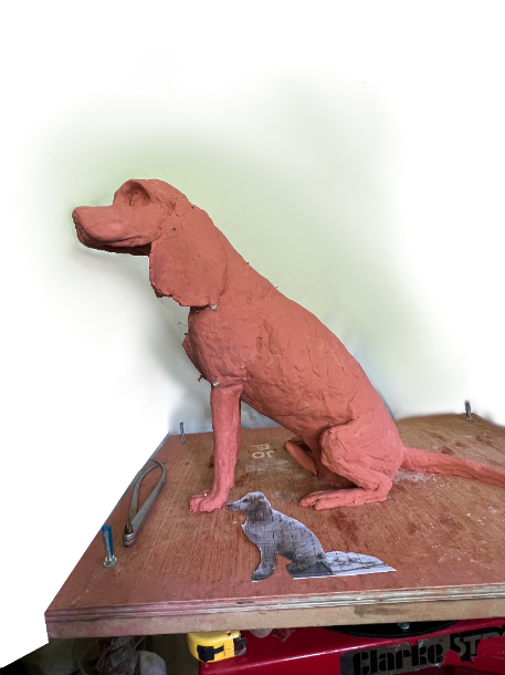 We have a dog ! sculpture develops