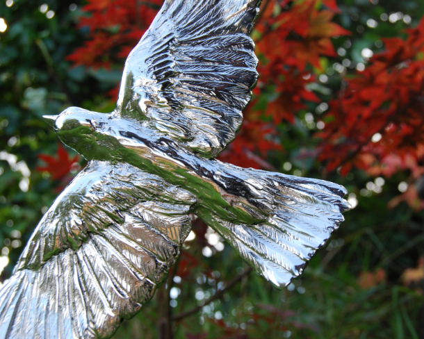 Wing Close up of bird sculpture in steel