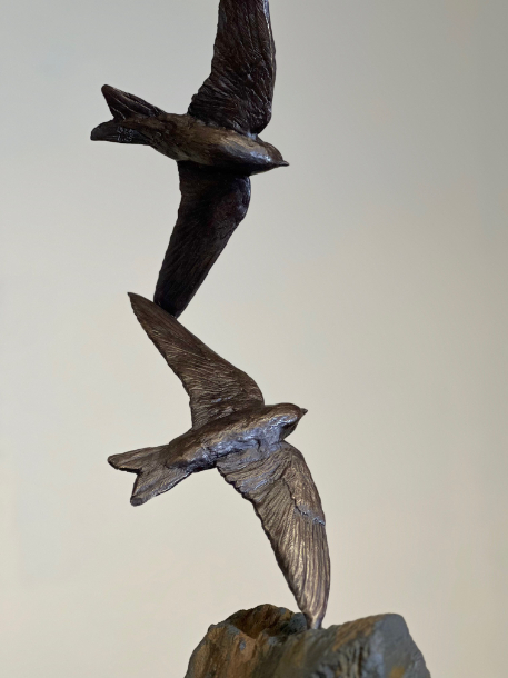 Wing to Wing  bird sculpture by JOEL Walker