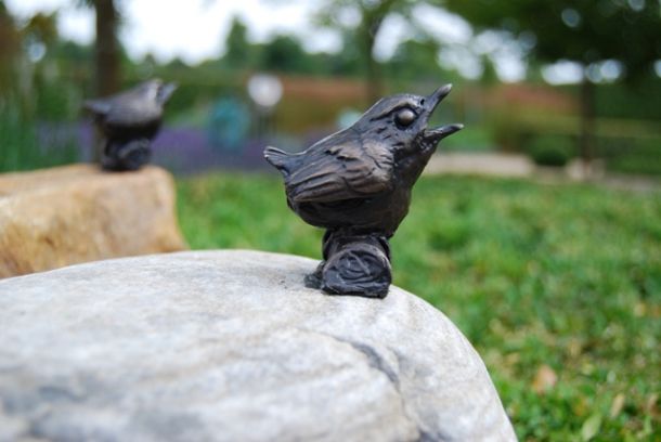 Wren Chick BronzeS in Garden Design