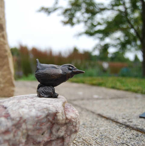 Wren Chick HEART Bronze