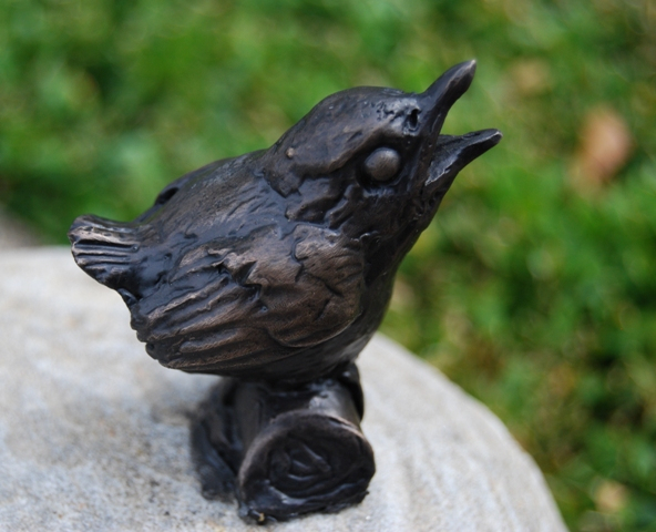 Wren Chick SHARE Bronze in Garden Design