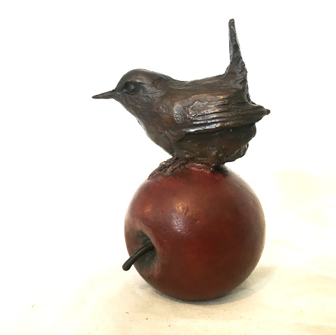 Wren on an Apple by JOEL